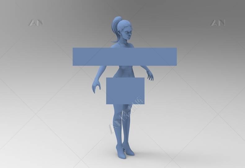 Zbrush女性萝莉模特身体模型雕刻雕刻ztl格式objzb人物雕刻cg模型 An素材库