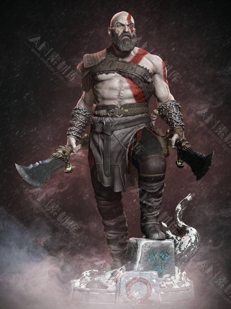 战神奎托斯kratos3d打印模型20268stl格式