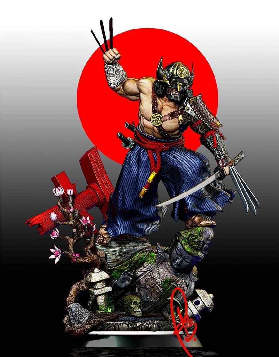 wolverinesamurai金刚狼武士3d打印模型23838stl格式